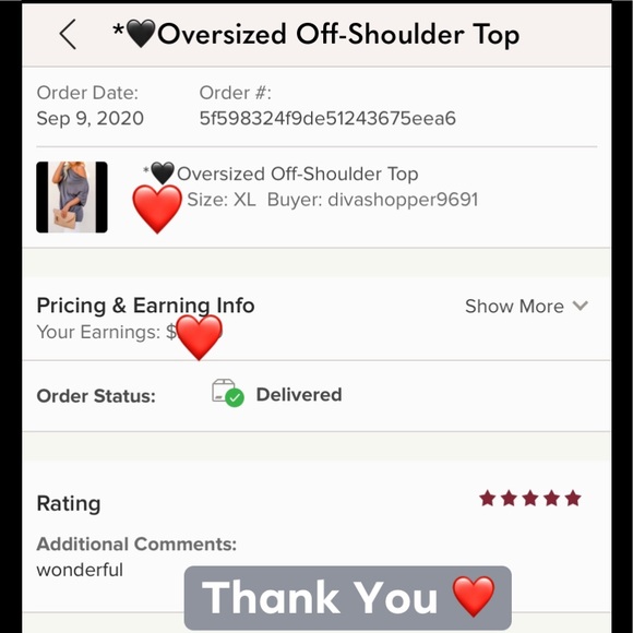 *🖤Oversized Off-Shoulder Top - Picture 8 of 8